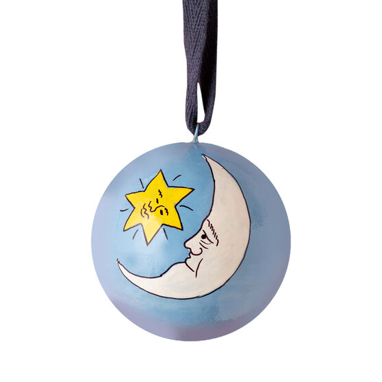 Handpainted moon bauble